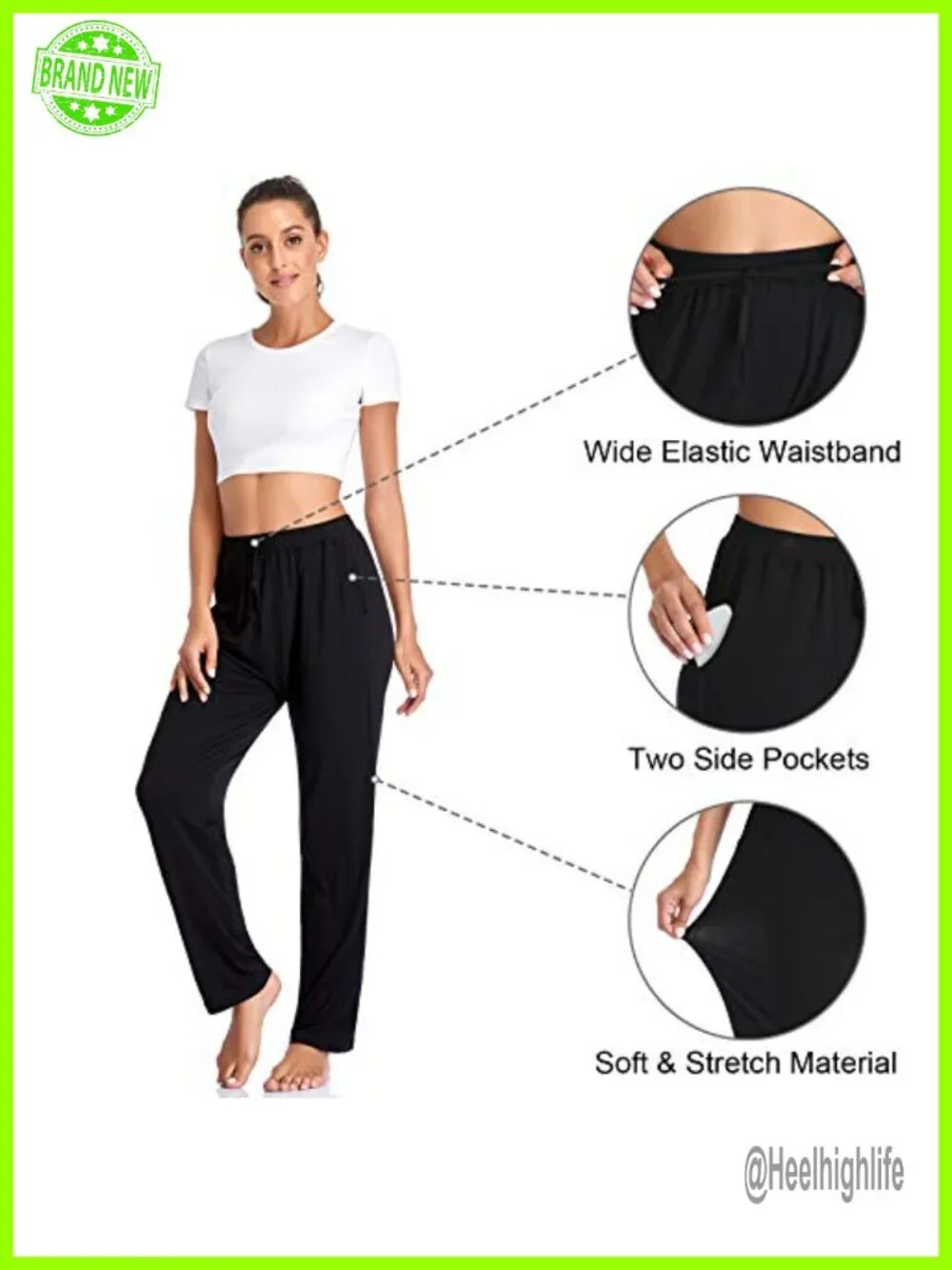 Women's Yoga Pants Soft Comfy Stretch Loose Straight Casual Athletic Running